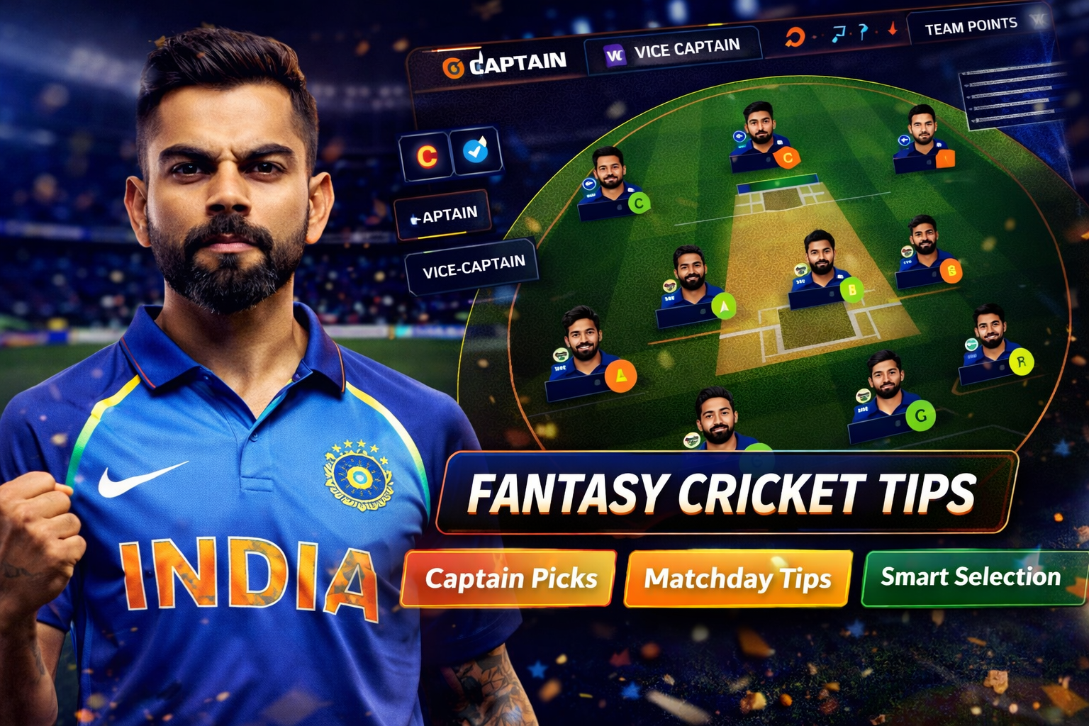 Come Play Club role based fantasy cricket checklist