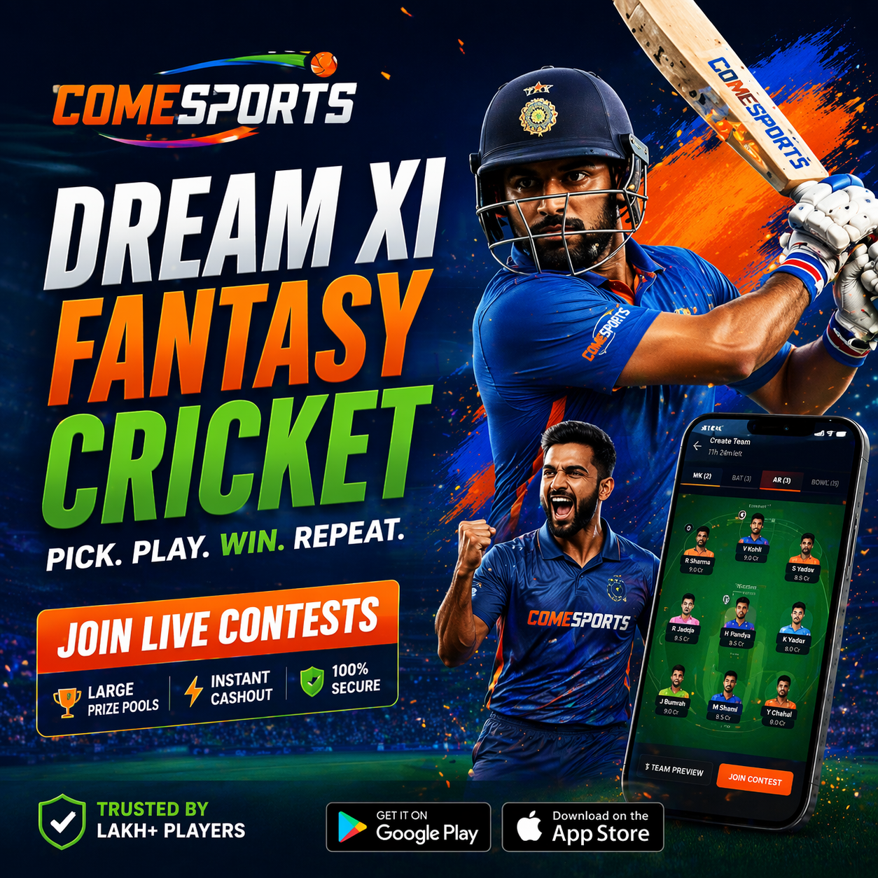 Come Play Club fantasy sports main visual